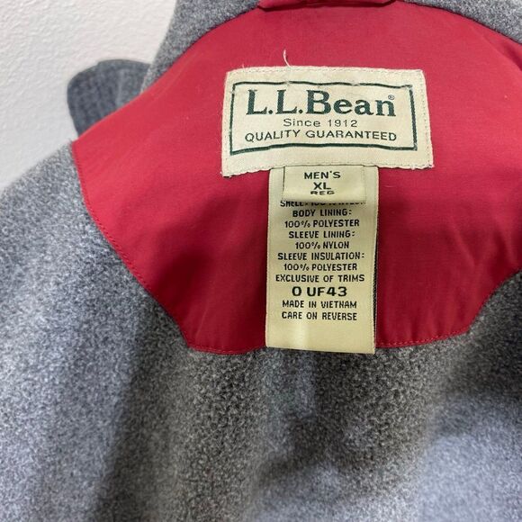 Vintage LL Bean Men's Red Zip-Up Bomber Jacket Size XL - Picture 8 of 10
